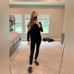 New Ribbed Black Off Shoulder Jumpsuit Romper Photo 2