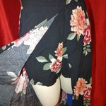 Rue 21 XSmall Black Floral Romper Dress Wrap Shorts High Low Photo 3