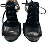 Kate Spade  Leather With Suede Lace Up and Tongue Chunkier Heels‎ Size 7 Photo 5