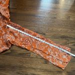 ZARA  Paisley Print Orange Pants size S Photo 6