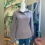 Free People We the Free Purple Waffle Knot Mockneck Button Henley Top Photo 1