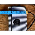 Liz Claiborne VINTAGE 80s 90s  Blue White Stripe Crossbody Purse w Crest Photo 7