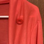 LUNA Fringe Trim Wrap Coat Orange Size L Photo 3