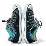 Converse Low Top Sneakers Womens 8 Chuck Taylor All Star Black Rainbow Stitch Photo 6