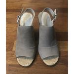 BCBGirls BCBG Girls Womens Leather Upper- Cork Heels Open Toe & Heel Sling Back Size 6.5 Photo 2