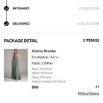 Azazie  Eucalyptus Dress Photo 3