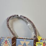 Wrangler Southwestern Aztec Dual Sided Print Canvas 17" Wide Tote Rodeo Cowgirl Photo 2