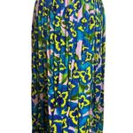 ASOS  swim cover up skirt high slits pansy print Sz 2 Photo 4