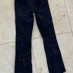 MOTHER Dark Rinse Paint Splatter Design Sz 24 Boot Cut Jeans Blue Photo 4
