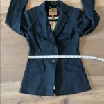 Ted Baker Wool Blend Black Blazer Floral Colorful Satin Lining Size 0 Photo 7