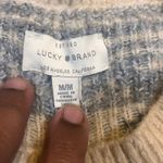 Lucky Brand  Womens Medium Blue Cream Southwestern Knit Pullover Sweater Photo 1