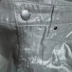 Rebecca Minkoff  Silver Metallic Straight Leg Jeans Size 8 Y2K Photo 3