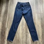 Cello High Rise Skinny Jeans Frayed Hem Lightly Distressed Size 9 Dark Blue Photo 9