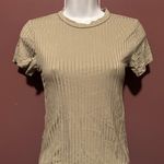 SheIn New Light Green Ribbed Soft Bodycon Top Size Petite Medium Photo 2