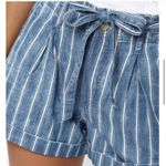 American Eagle Outfitters Vertical Striped Paper Bag Denim Shorts Photo 1
