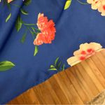 Eliza J  Floral Halter High Neck Sleeveless Tiered Dress Blue Pink‎ 8 Photo 7