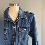 Bill Blass Vintage 90s Peplum Jean Jacket Photo 3