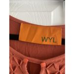 WYLDR WYL Women's Small Orange Rust Blouse‎ Boho Fall Round Neck Top Photo 2