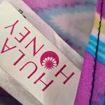 Hula Honey  Purple Print Crisscross Padded Swimwear Tankini Tank Top Medium M Photo 4