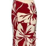 Hibiscus floral silk Y2k skirt Red Size 4 Photo 1