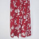  Red Floral Midi Romper Size Medium Trixxi Walk Through Midi Dress Photo 4
