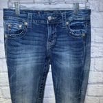 Miss Me Women's Blue Standard Skinny Cotton Jeans Size 26x32.5” Embroidered Photo 10