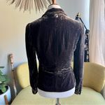 Tahari  Women’s Mocha Brown Crushed Velvet Blazer Touch of Silk Photo 5