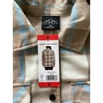 HFX Women's Gray Brown and Light Blue Wool Blend Shirt Jacket Medium Photo 3