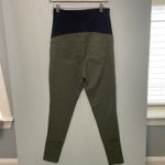 Time and Tru Maternity Pants Olive Green Size M 8 10 High Rise Stretch Size M Photo 2