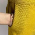 Promod Mustard Yellow Zip Front Pencil Straight Mini Athletic Golf Skirt Size 8 Photo 4