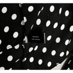 Boston Proper Shirt Women Medium Black White Polka Dot Pleats Button Up Feminine Photo 6