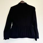 ZARA NWT  Black Voluminous Cropped Peplum Blazer Medium Photo 3