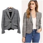 Maison d' Amelie Gingham Plaid One Button Pocket Blazer Size Medium Multiple Photo 1