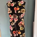 Shelby & Palmer 16 Black Floral Sleeveless Dress Ruched Feminine Cottagecore Photo 2