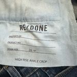 RE/DONE  High Rise Ankle Cropped Jeans Size 30 Photo 5