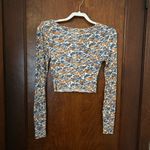 Free People  Ciara Printed Layering Crop Top in Sand Combo XS Photo 2