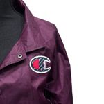 Champion Cropped Jacket Women Size Large Dark Purple Y2K Style Photo 1