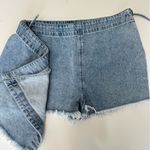 Happily Grey Denim Skort Skirt with Tie Detail Size 3/26 Blue Photo 5