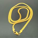 Unsigned Yellow Goldplated Flat Snake Chain 24” Necklace 11g. Gold Photo 2