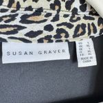 Susan Graver Leopard Print Half Sleeve Stretchy Buttoned Blazer Pockets Size L Photo 6