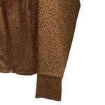 Athleta Women's Large Animal Print Salutation Jacket Brown Long Sleeve Photo 10