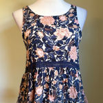 American Eagle  Outfitters Floral Lace  Peplum Tank Top small boho‎ whimsi Y2K Photo 0