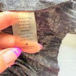 Peruvian Connection  Brown Floral Button Front Long Sleeve Pima Modal Dress Sz M Photo 4