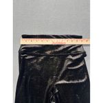 Spanx Shape Small Velvet Black Gold Metallic Textured High Waist Leggings Shine Photo 11