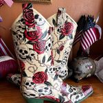 Nomad  rose and skulls rain cowboy boots sz 8 women’s Photo 1