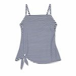 Kona Sol NWT Womens  Striped Tankini Swim Top - M Photo 1