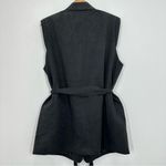Everlane  The‎ Tencel Sleeveless Longline Blazer Vest Belted Black Size 14 NWT Photo 6