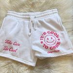 Love Streak White Graphic Print Shorts Photo 0