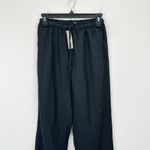 J.Crew Petite New Soleil Pant Linen Black Pull On Elastic Waist Relaxed XSP NWT Photo 5