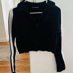Brandy Melville  black athletic ribbed cropped quarter zip sweater Photo 0